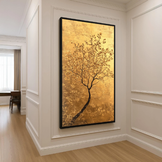 Golden Tree Wall Art